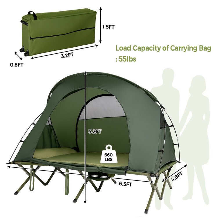 Cot bed clearance tent